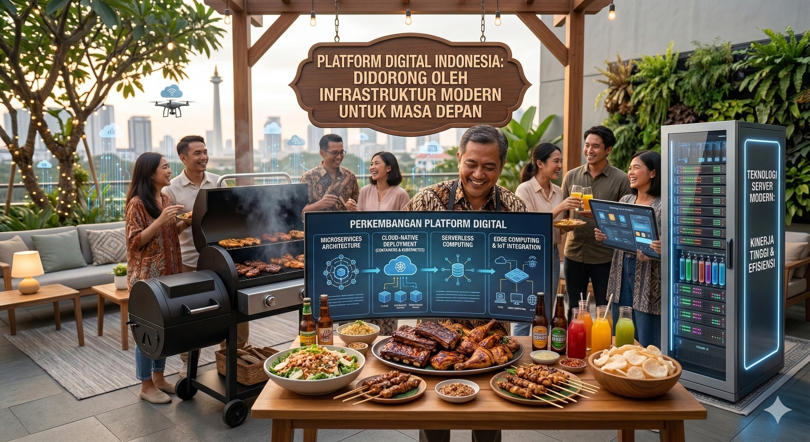 Perkembangan platform digital dengan teknologi server modern