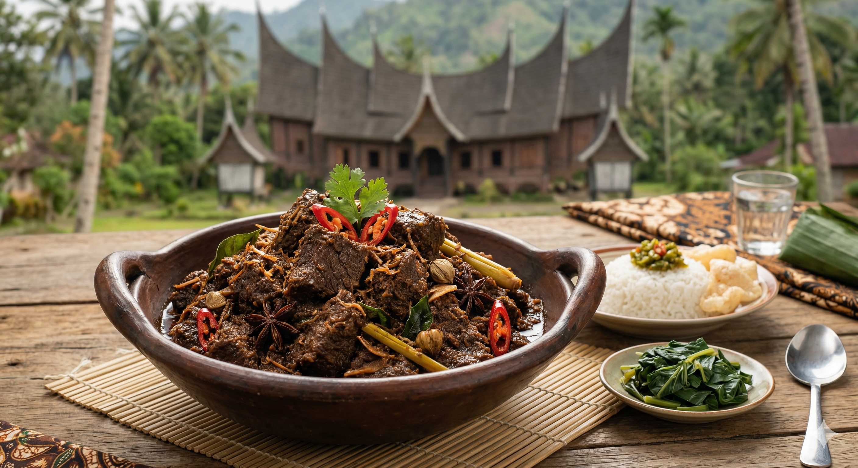 rendang daging sapi khas Minangkabau
